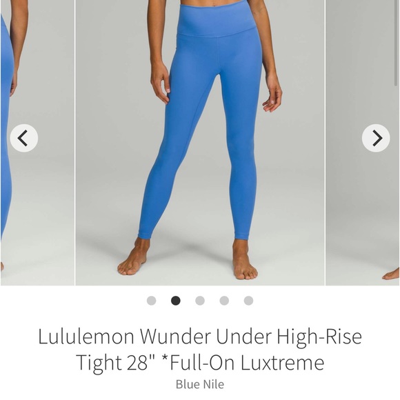 lululemon athletica Pants - Rare Lululemon wunder under high rise tights Blue Nile 28” Sz 6